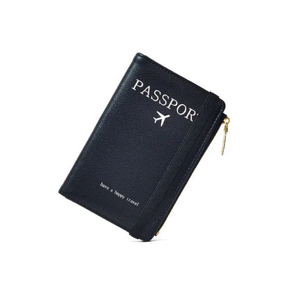 RFID Blocking Passport Wallets Zipper Waterproof Wallet  Hand holder Anti-Theft Cell Phone Purse Travel Accessories