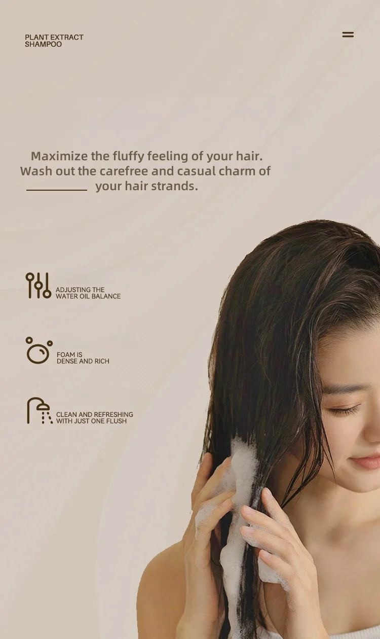 Botanical Shampoo 11 plant extracts nourish hair Elegant Sandalwood Vegan Zen Soft Silky Amino Acids Soft Mild Non-irritating