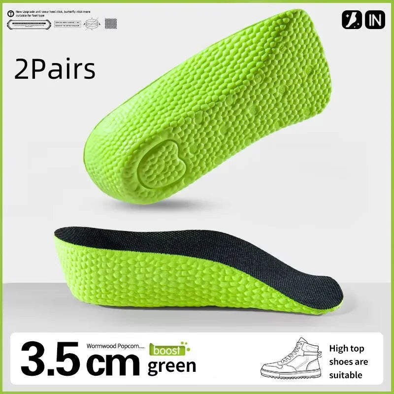 1Pair Height Increase Insoles for Men Women Shoes Flat Feet Arch Support Orthopedic Insoles Sneakers Heel Lift Half Shoe Pads
