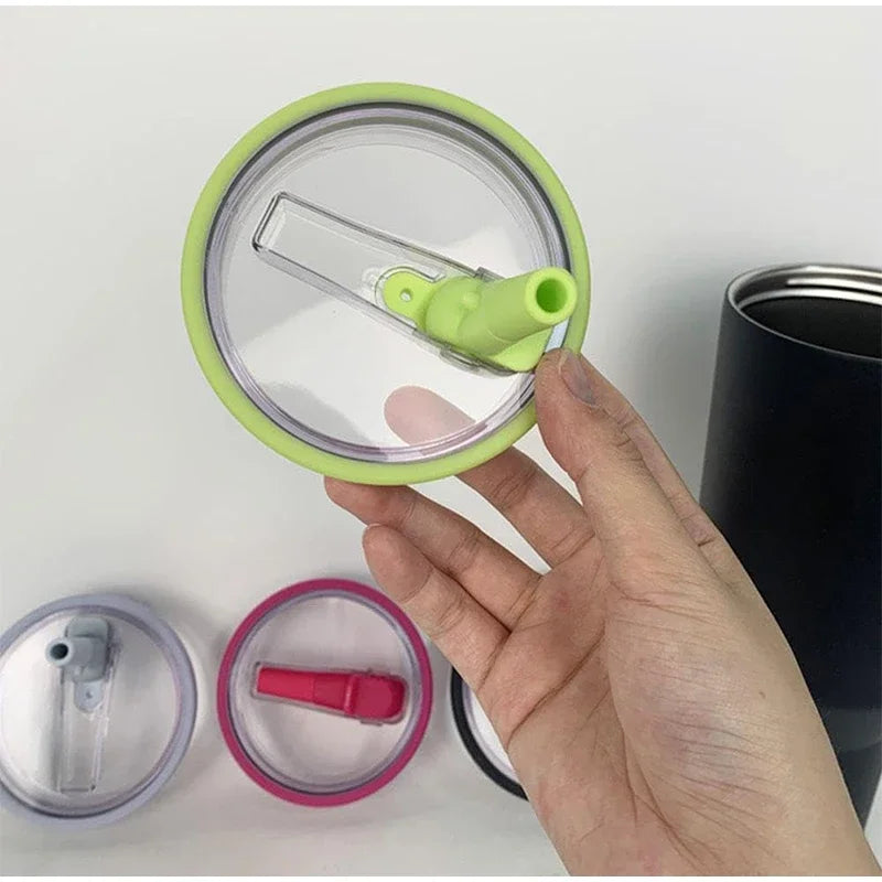 Spill-proof Cup Cover for Stanley 40oz Replaceable Environmental Protection Cup Cover Creative Spiral Straw Cover Cup Accessorie