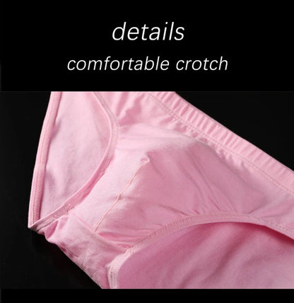 Mens Underwear Briefs Sexy Cueca Calzoncillos Hombre Slip Men Sleepwear Breathable Cotton Solid Color Male Panties Underpants