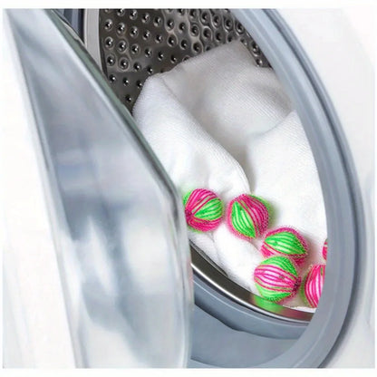 6PCS Pet Hair Remover for Laundry Lint Remover Washing Balls Reusable Dryer Nylon Balls Dogs Cats Hair Lint Remover for Laundry