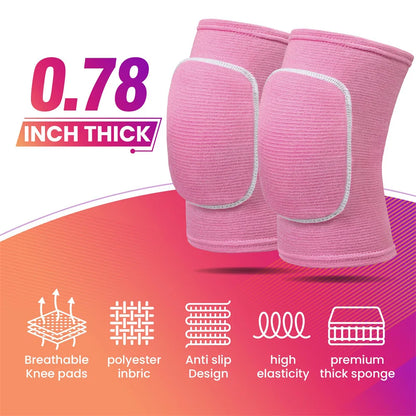Volleyball Knee Pads for Dancers Men Women Kids Soft Breathable Knees Protective Football Dance Yoga Tennis Running Cycling Use