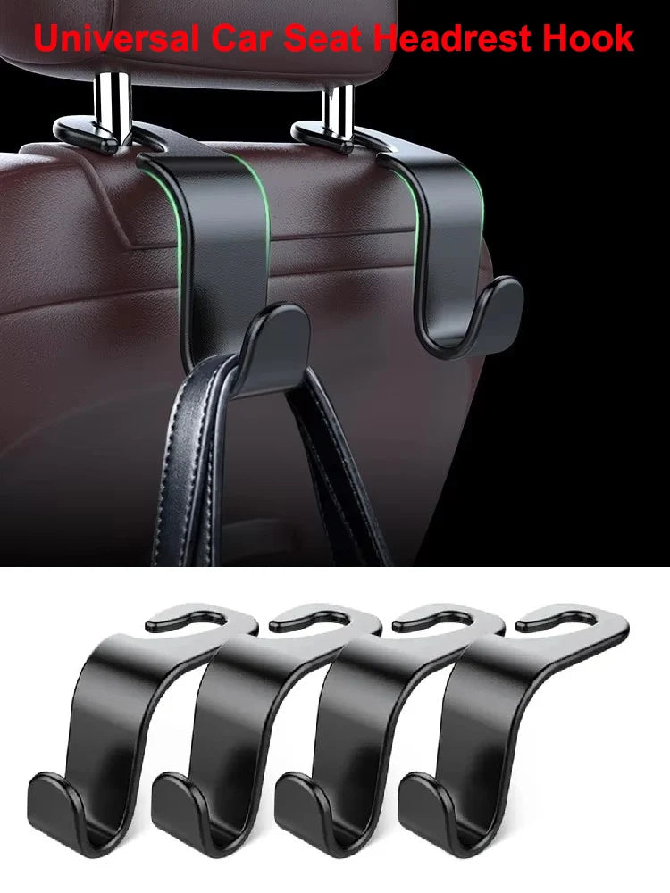 Universal Car Seat Headrest Hook Hanger Storage Car Back Seat Hooks Organizer Holder Clips for Handbag Auto Interior Accessories