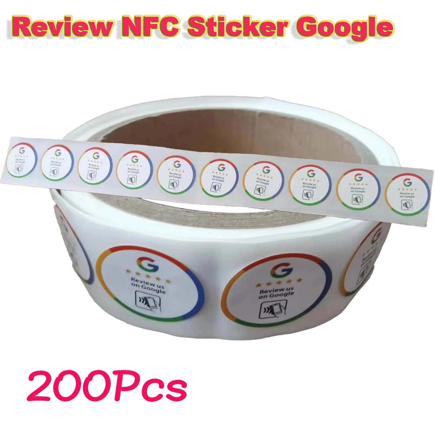 10/50/100Pcs Boost Review NFC Sticker Google Google Review NFC Sticker Increase Your Reviews Google Tap To Review Cards NFC Tag