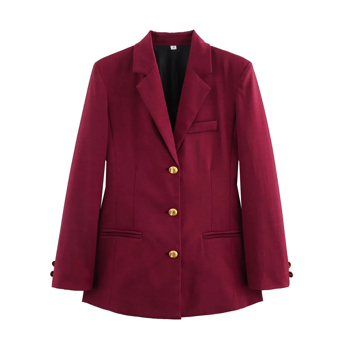 Female Office Suit Jacket with Sashes Y2K Elegant Women Formal Blazer 2025 Spring Long Sleeve Single Breasted Coat   ﻿