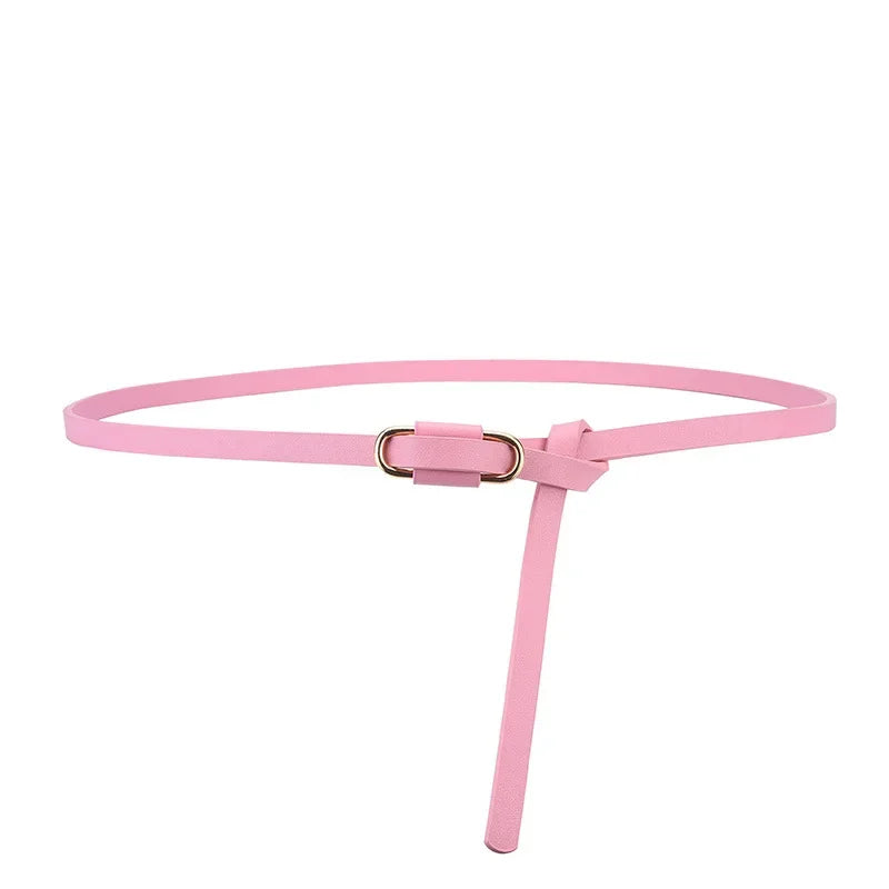 Metal Buckle Thin Stretchy Waist Belt Striped Elastic Waistband Elegant Women Girdle Female Belt Fashion Apparel Accessories New