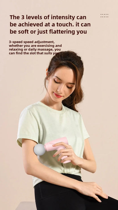 New Portable Mini Fascia Gun Multi-Stage Massage Gun Muscle Relaxation Massage Equipment Portable Vibration Massager