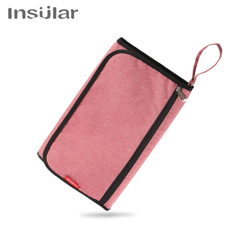 Portable Baby Changing Mat Infant Multifunction Diaper Changing Pad Newborn 2 IN 1 Waterproof Changing Pad Cover Storage Bag