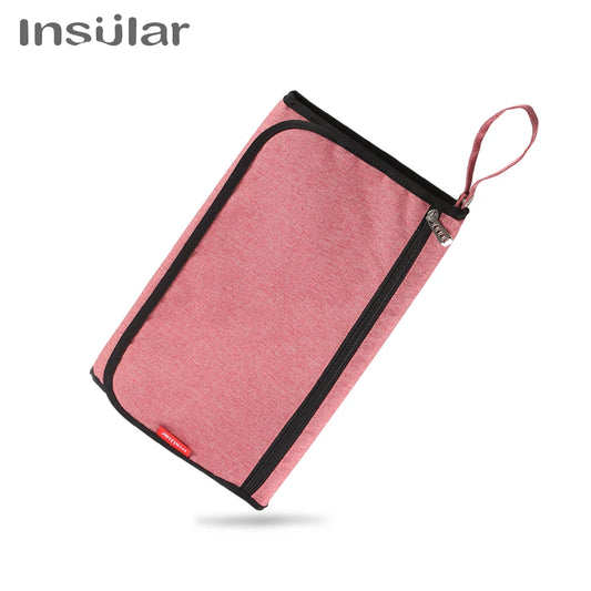 Portable Baby Changing Mat Infant Multifunction Diaper Changing Pad Newborn 2 IN 1 Waterproof Changing Pad Cover Storage Bag