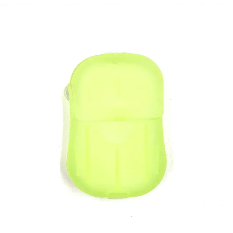 Outdoor travel disposable soap tablet box soap paper Portable hand washing tablet Small soap tablet mini soap sheet