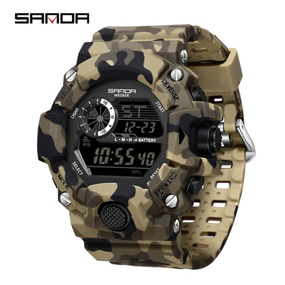 SANDA 2183 Fashion Military Student Electronic Watch Multi functional Timer Waterproof LED Student Electronic Digital Watch
