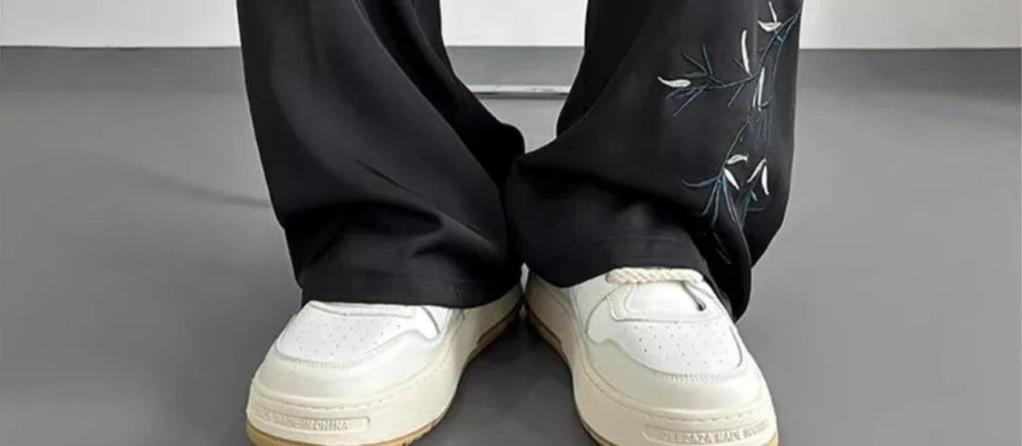 Social Tailoring Business Work Man Suits Pants Office Ice Silk Cooling Trousers for Men Fabric Korean Style Clothes Designer Up