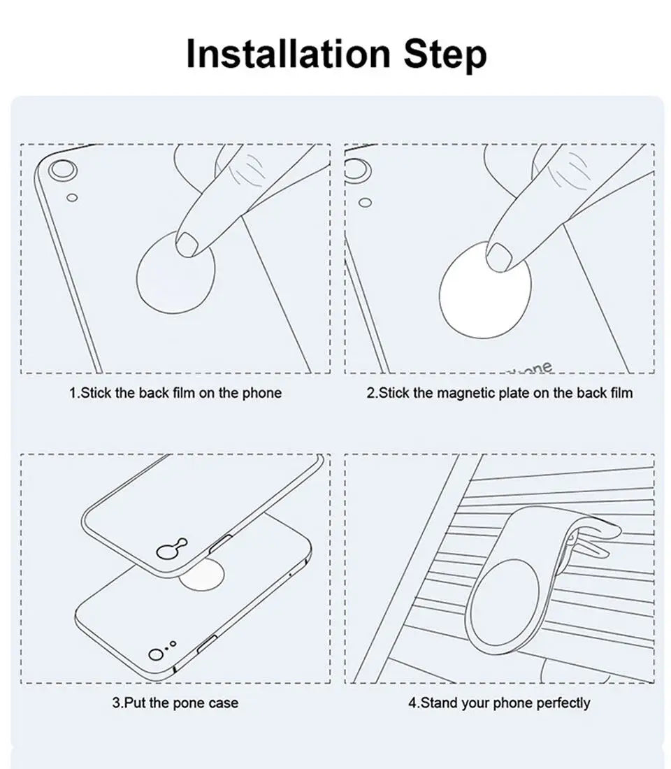 Magnetic car Phone Holder Air Vent Mount Mobile Phone Stand For iPhone xiao mi redmi smartphone