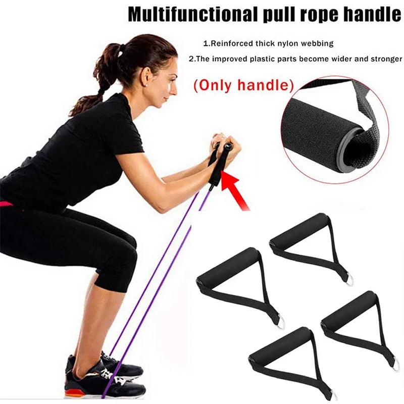 Resistance Bands Pull Handles Set Foam Door Anchor Fitness Equipment Muscle Training Weight Exercise Workout Gym Accessories