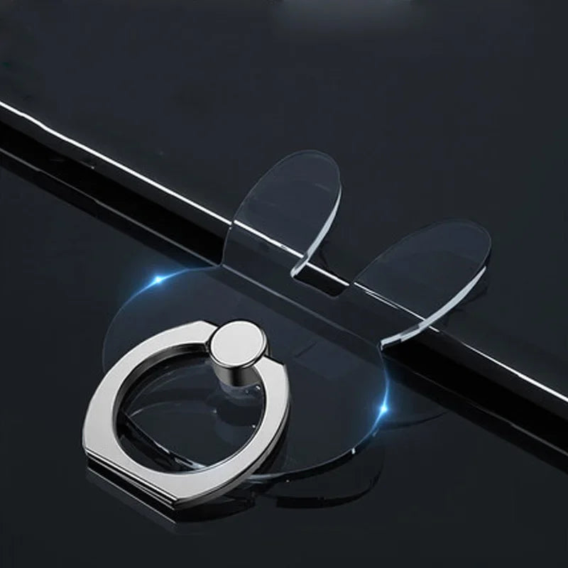 Transparent Cell Phone Ring Holder Stand 360° Degree Rotation Clear Finger Grip Kickstand Compatible Various iPhones Case