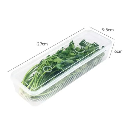Fresh Box Refrigerator Storage Boxes Scallions Food Container with Lid Cold Crisper Sealed Kitchen Fresh Fruit Fridge Organizer