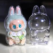 LABUBU Doll Transparent Protective Case Portable Dust Cover Backpack Hanging Decoration Labubus Accessories For LABUBU V1 V2 V3