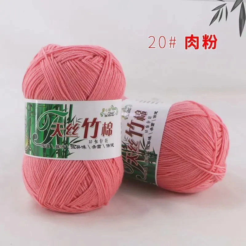 Tiansi Bamboo Cotton Yarn Bamboo Charcoal Cotton Hook Needle Thread Cotton Nitrile Woven Yarn DIY Weaving Material
