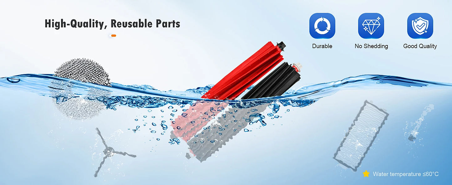 Roborock Qrevo Master / Qrevo Slim Robot Vacuums Cleaner Accessory Main Side Brush Hepa Filter Mop Cloths Dust Bag Spare Part