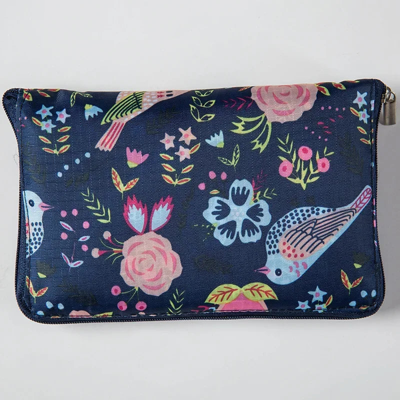 Waterproof Printing Reusable Shopping Bag Tote Bags Fashion Eco Friendly Shopping Bag Foldable Zipper Women's Handbags