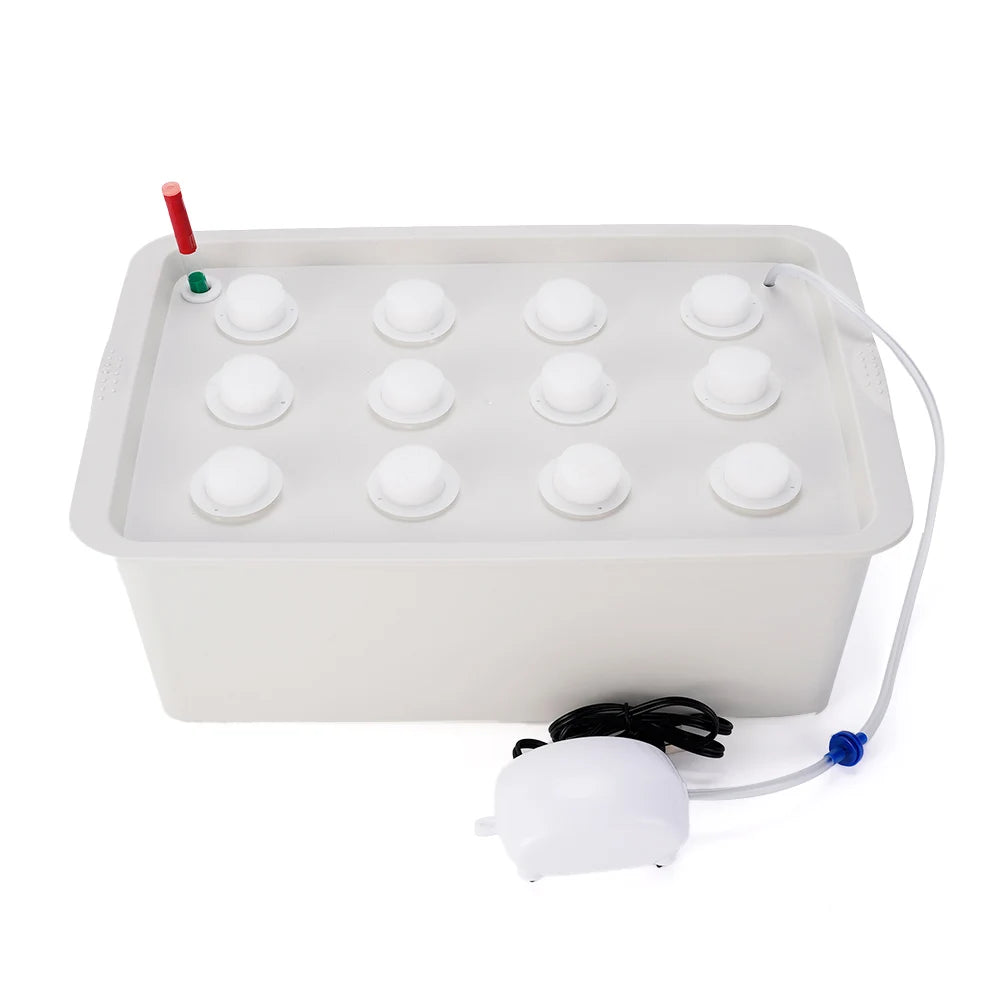 12 Hole 220V Plant Hydroponic Kit Cultivation Box Garden Pots Planters Seedling Cultivation Grow Kit Vegetables Nursery Pots