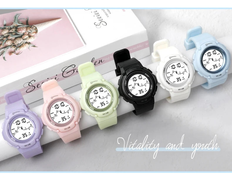 Kids Sport Watches Alarm Stopwatch Children Digital Watch For Boys Girls 30M Waterproof Cartoon Student Electronic Wristwatch