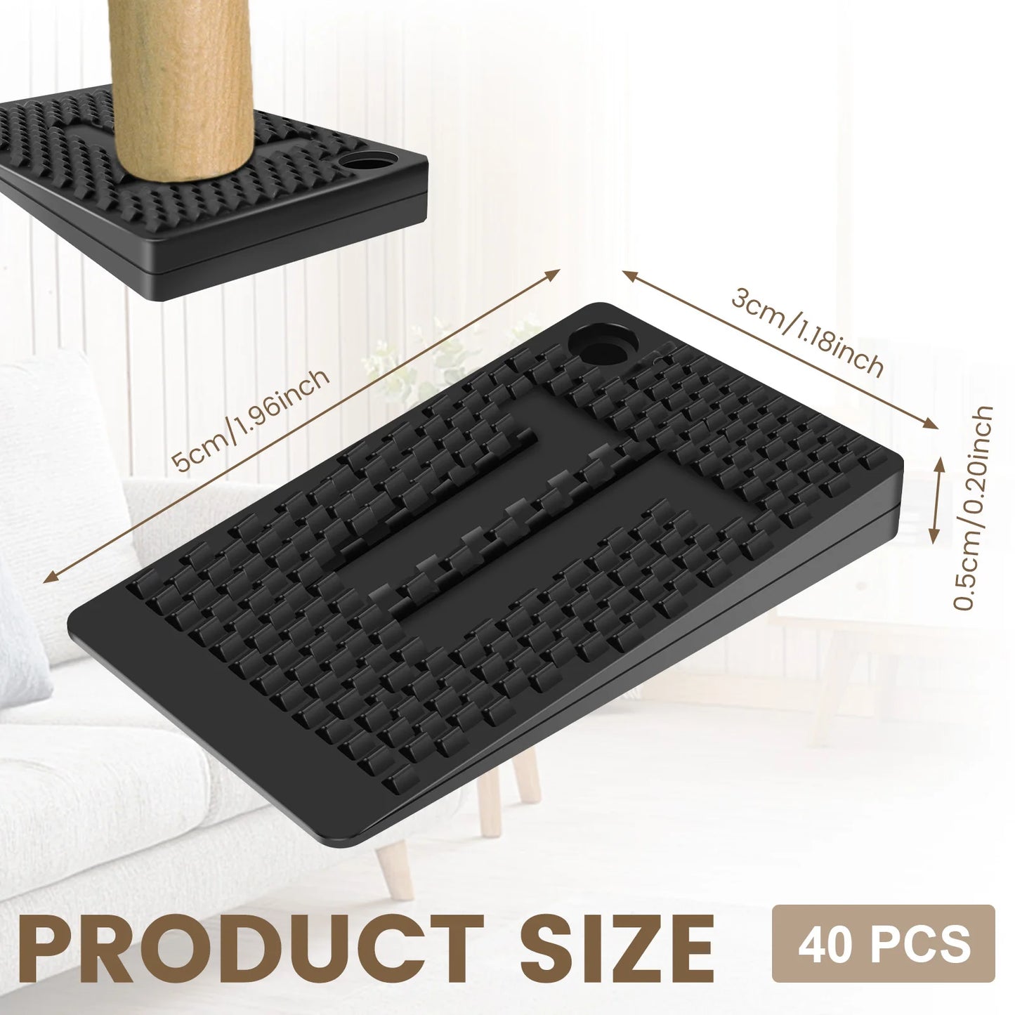 40PCS Anti Slip Furniture Pads Adjustable Cabinet Leveler Anti Vibration Refrigerator Sofa Stand Table Shims Washer Stabilizer