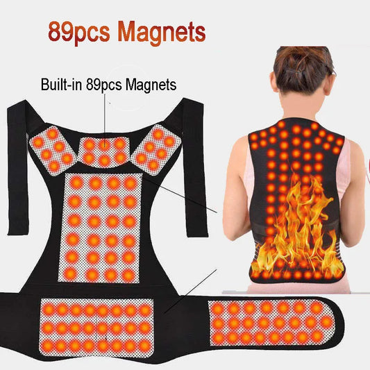 Back Posture Corrector 89pc Back Support Waist Brace Magnetic Corrector Belt Back Posture Corrector Spine Back Lumbar Belt