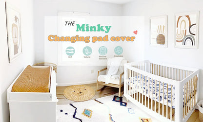 Soft Reusable Changing Pad Cover Minky Dot Foldable Travel Baby Breathable Diaper Pad Sheets Cover