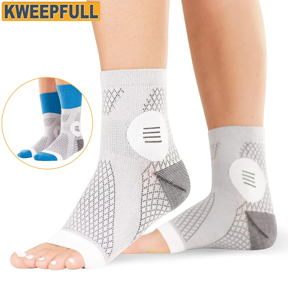 1Pair Neuropathy Socks - Peripheral Neuritis Therapy Compression Diabetic Open-Toe Foot Sleeves for Ankle Gout,Nerve Damage Pain