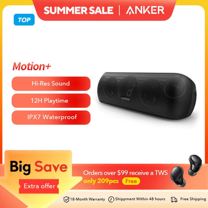 Anker Soundcore Motion+ Bluetooth Speaker with Hi-Res 30W Audio Bluetooth Speakers Portable Speaker Sound Box