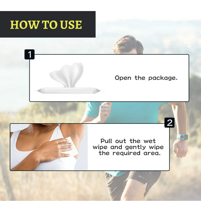 Body Odor Eliminator Effective Remove Bad Armpit Smell Fitness Sports Sweat Cleaning Wipes For Underarm Refreshing Care Product