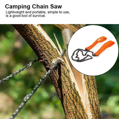 Portable Survival Chain Saw Chainsaws Emergency Camping Hiking Tool Pocket Hand Tool Pouch Outdoor Pocket Chain Saw
