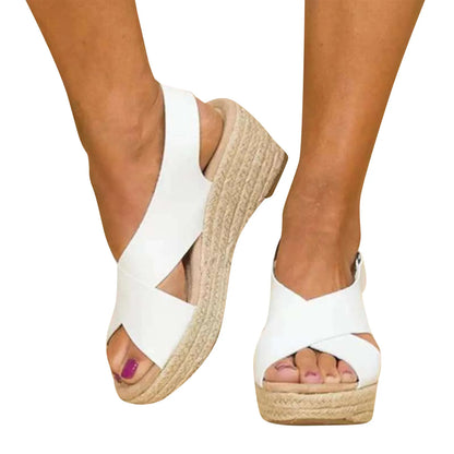 New Fashion Women's Wedge Shoes Casual Comfortable Peep Toe Platform Sandals Elegant Women Heels Summer Wedge Platform Sandals