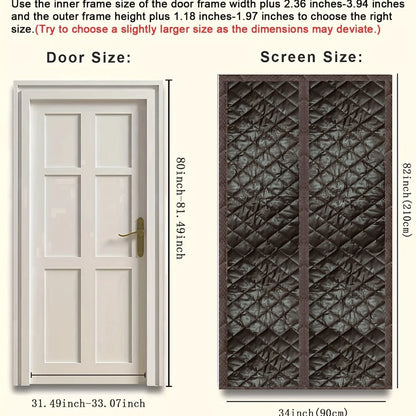 Winter Door Curtain Windproof Warm Partition Curtain Magnetic Door Curtain Punch-free Door Curtain Bedroom Block PU Curtain