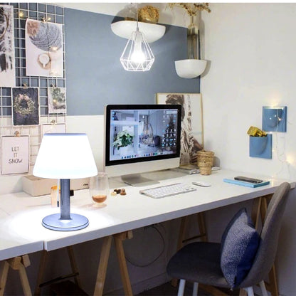 Smart Solar Table Lamp LED White Night Lights for Indoor Desk Outdoor Garden Household - Solar Powered Reading Light