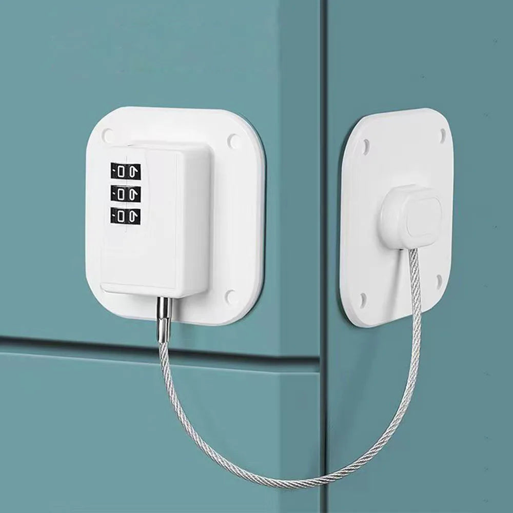 1 Piece Child Protection Locks Baby Cabinet Door Locks Refrigerator Locks High-Rise Anti-Falling Building Safety Code Lock