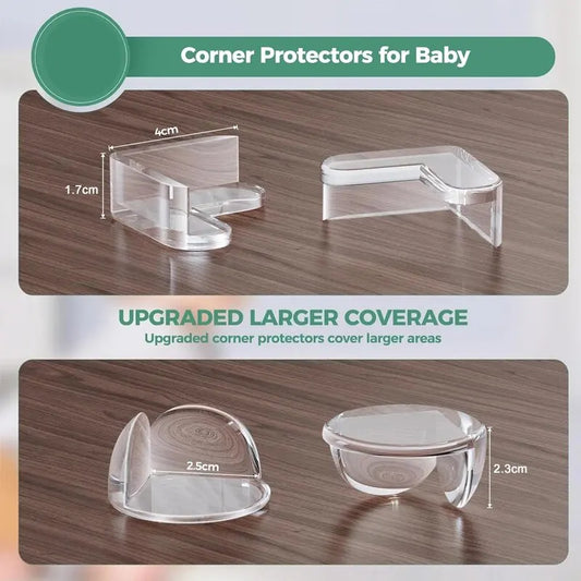 Table Corner Protector Transparent Self-adhesive Anti-collision Furniture Corner Protector Children's Protective Tools(5pcs)