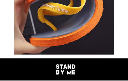 2022 Summer Flip Flops Men's Fashion Flip Flops Non Slip Bathroom Bath Slippers Beach Slippers Men Slippers Men Shoes