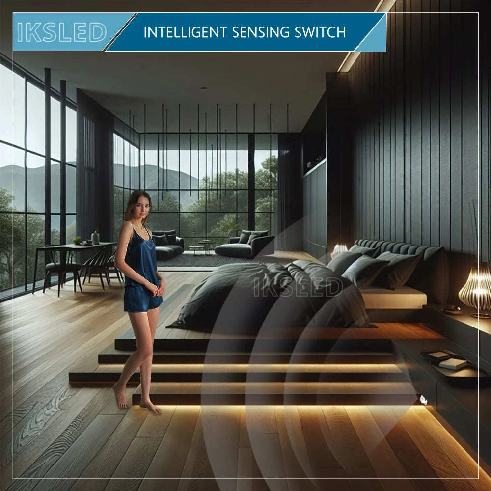 Smart Motion Sensor Light Switch Adjustable Timer, Automatic Movement Detector PIR Infrared Human Controller LED Strip Light