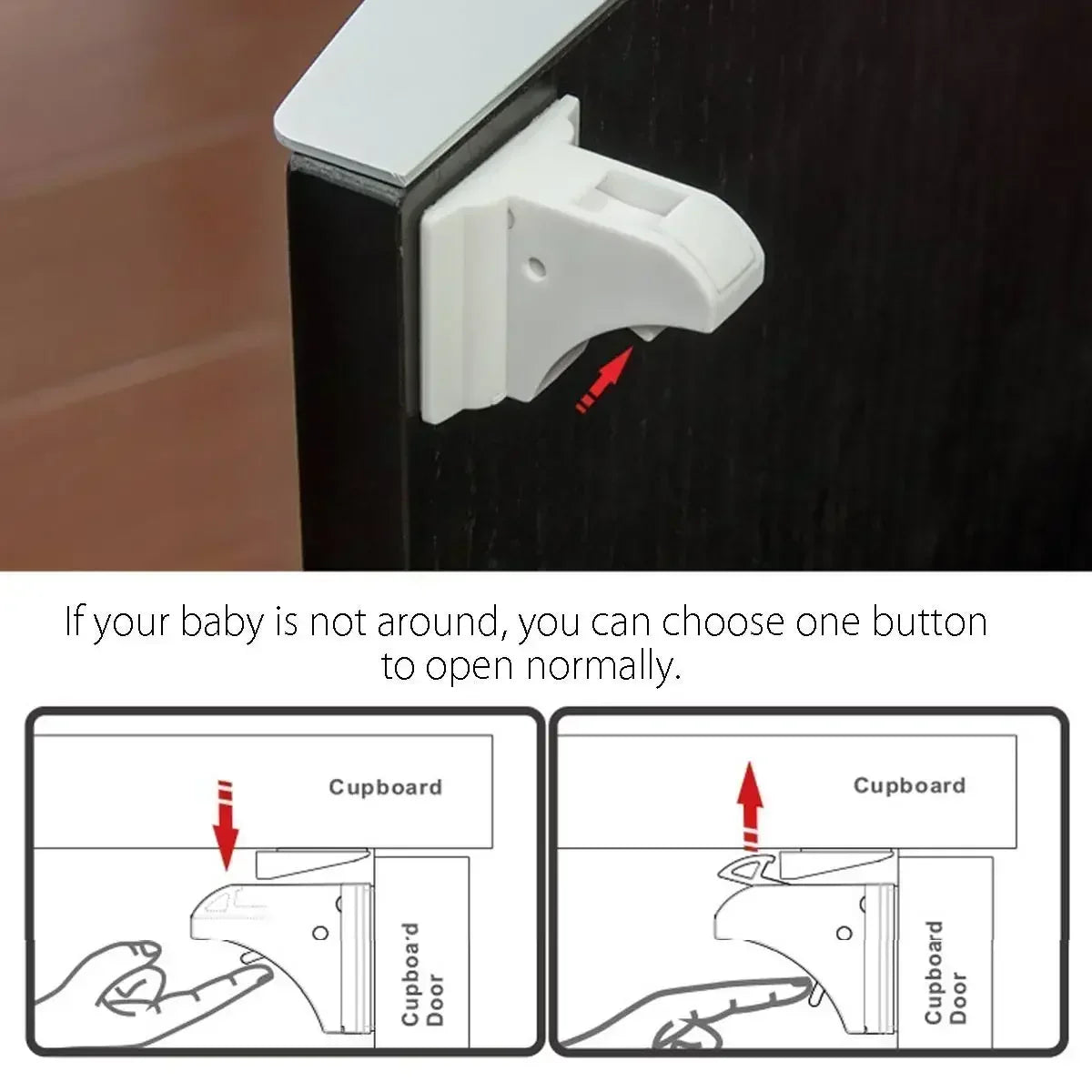 Child Safety Lock with Magnetic Keep Your Kids Safe Children's Lock Ideal Drawer Cabinet Door Safety for Toddler Baby Protection
