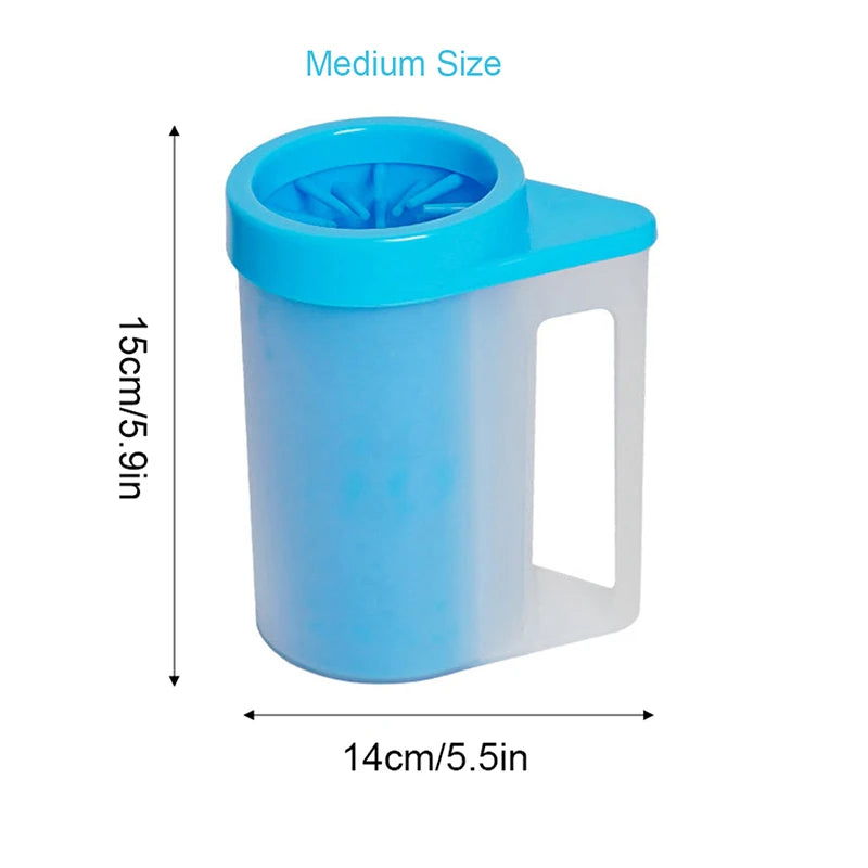 Dog Paw Cleaner All-round Cleaning Dog Paw Washer 8.8×6.3 Inch Muddy Paw Cleaner with Coral Plush Towels Easy to Use Pet Paw