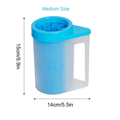 Dog Paw Cleaner All-round Cleaning Dog Paw Washer 8.8×6.3 Inch Muddy Paw Cleaner with Coral Plush Towels Easy to Use Pet Paw