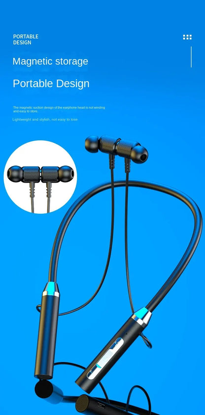 Wireless Headphones Bluetooth 5.0 Neckband Earphones Silicone Hifi 9D Stereo Sports Headset Halter Waterproof Magnetic Earbuds