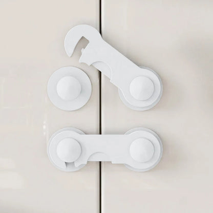 multi-function security protection locks baby safety cabinet drawer door buckle home white toilet refrigerator lock 3pcs/5pcs