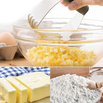 Stainless Steel Dough Blender Manual 5 Blades Flour Mixer Professional Pastry Cutter Dough Blender Kitchen Baking Butter Tool