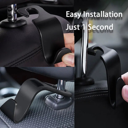 1 Pc Universial Car Storage Hooks Headrest Hooks Car Seat Hanger Hook Organizer Plastic Storage Holder For Handbag Purse