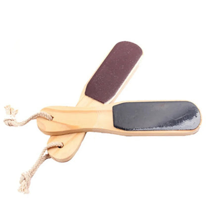 Double Sides Foot File Foot Rasp Pedicure Tools Feet Dead Skin Callus Remover Wooden Handle Foot Scrubber Sandpaper Foot Care