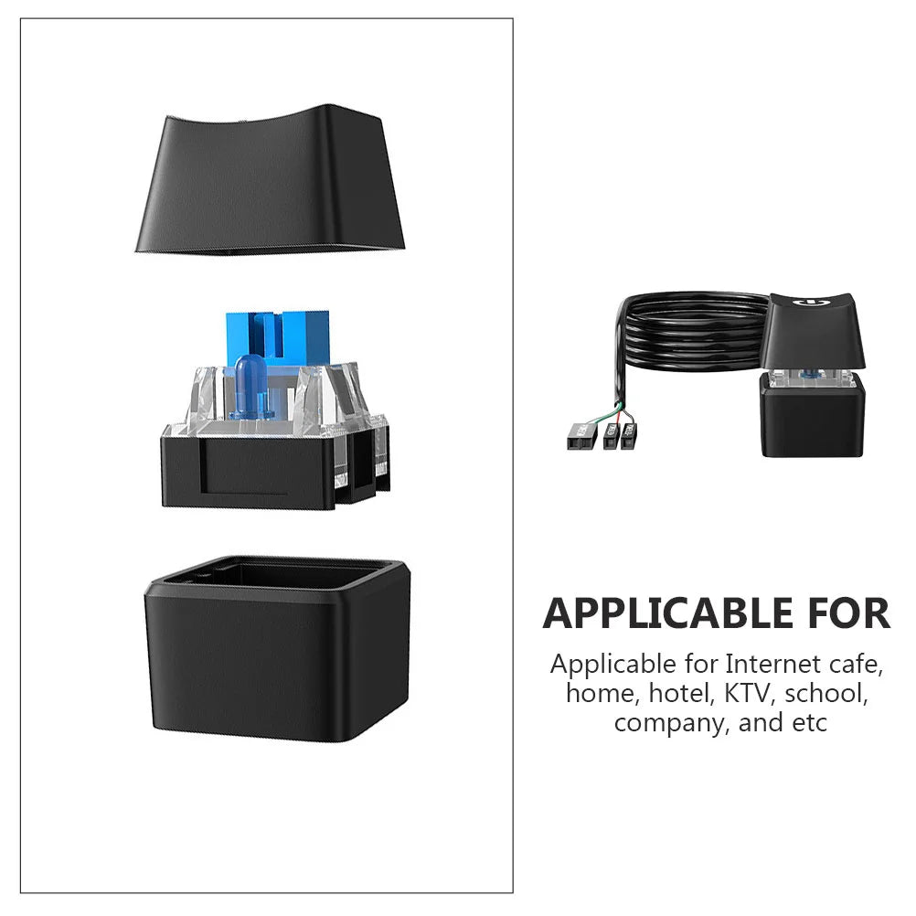 Power On Off Pc Power Button Extension Remote Power Button For Computer Power Supplies Control Adapter Cable Desktop